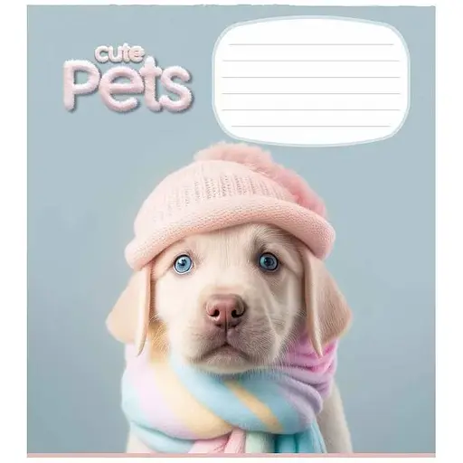 Зошит учнівський "Cute pets" Школярик 012-3253C 12 аркушів (482000647045603253)(SC) - фото 1