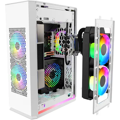 Корпус 1stPlayer UN1-3F2-W-WH 750W White [134413] - фото 3