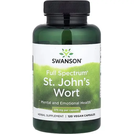 Звіробій продірявлений Swanson St. John's Wort 375 mg 120 вегакапсул - фото 1