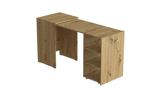 Стол-тумба трансформер Смарт 1/2 Ferrum-decor 750x1450x600 ДСП Дуб Артизан 16 мм (FRD-105079) - фото 3