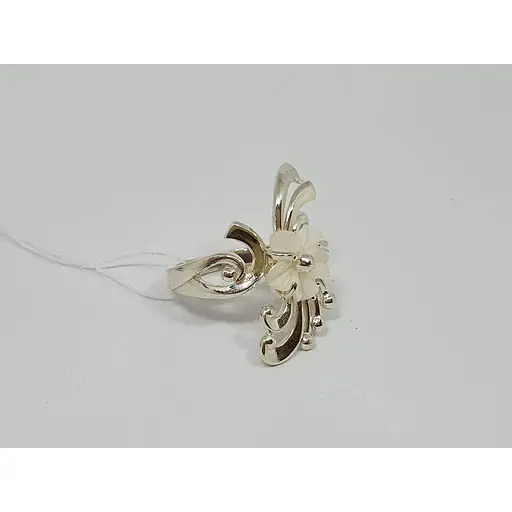 Серебряное кольцо Харьковский ювелирный завод с перламутром. 041332 16,5 - фото 4