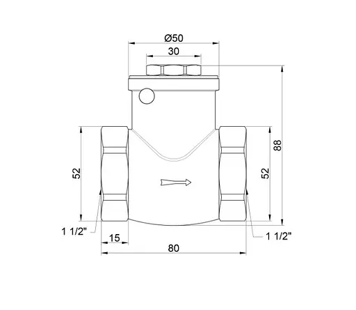 Зворотний клапан пелюстковий Thermo Alliance Standart 1 1/2" ВВ (низького тиску) SD242W40 - фото 4