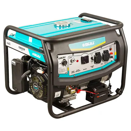 Бензиновий генератор Sigma 3.5/4.0 кВт, однофазний, ручно/електро запуск, з виведенням під АВР (5710311) - фото 7