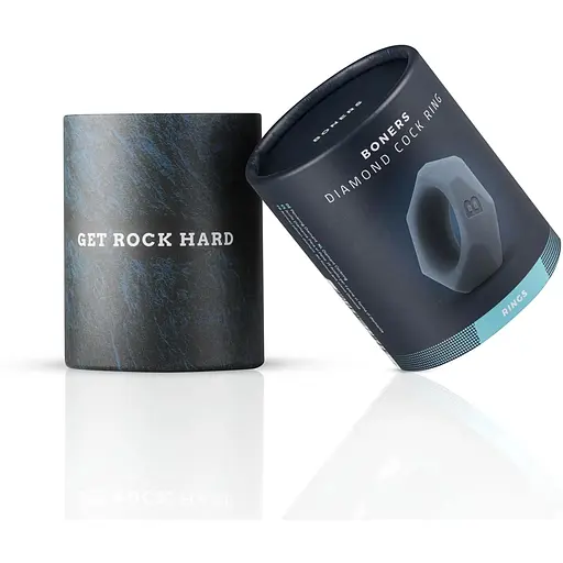 Эрекционное кольцо BOners Diamond Cock Ring - Grey - фото 2