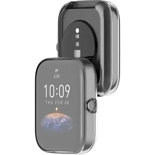 Чехол-накладка DK Silicone Face Case для Xiaomi Amazfit Bip 3 / 3 Pro (clear) - фото 2