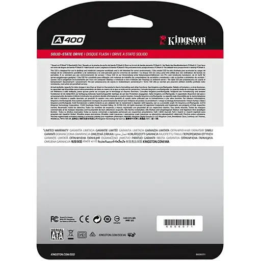 SSD накопитель Kingston SSDNow A400 480GB (SA400S37/480G) - фото 5