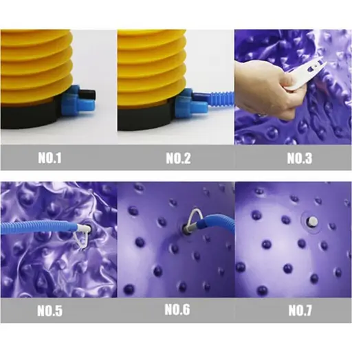 Мяч для фитнеса (фитбол) массажный "HMS" Newt NE-MAS-65-V фиолетовый 65 см - фото 2