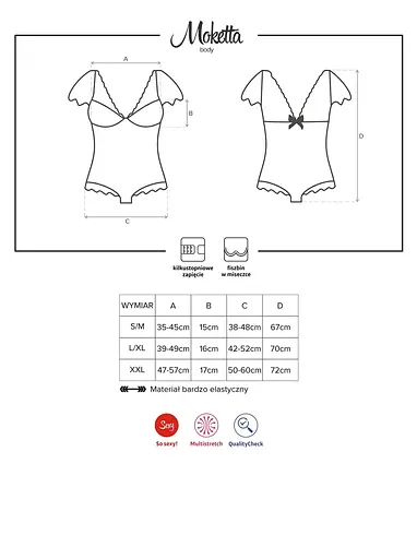 Боді Obsessive Moketta L/XL чорний - фото 5