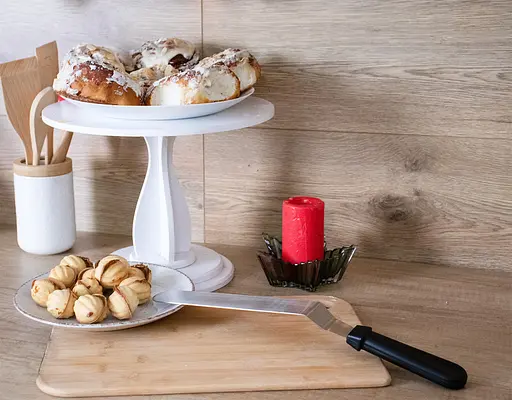 Шпатель кондитерський вигнутий палетка лопатка кондитерська з нержавіючої сталі 36.5 см, A-plus 85677 - фото 2