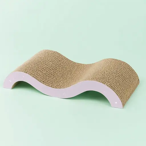 Когтеточка Trixie Wave Junior для котят с мятой картон светло-сиреневая/мятная 38х7х18 см [CD] в ассортименте - фото 2