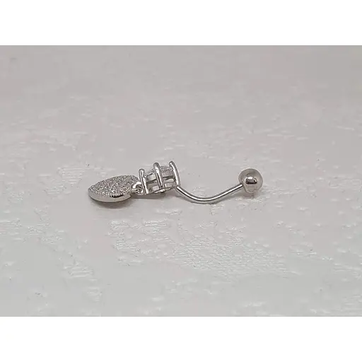 Серебряная серьга для пирсинга пупка Umax. 7001U - фото 3