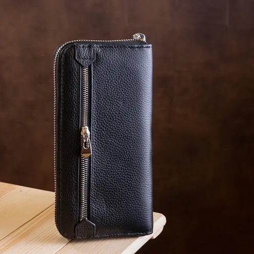 Кожаный женский кошелек-клатч ST Leather 10х20 см acs0015899 - фото 7