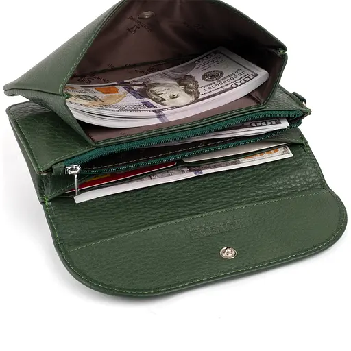 Жіночий шкіряний гаманець-клатч ST Leather 19х9.5х2.5 см acs0015827 - фото 5