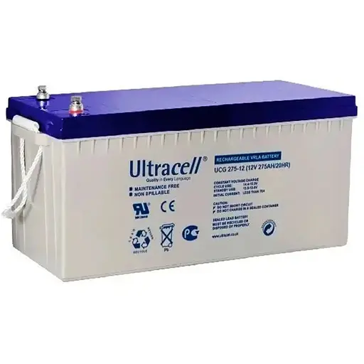 Аккумуляторная батарея Ultracell UCG275-12 GEL 12 V 275 Ah (522 x 268 x 226) White Q1/24