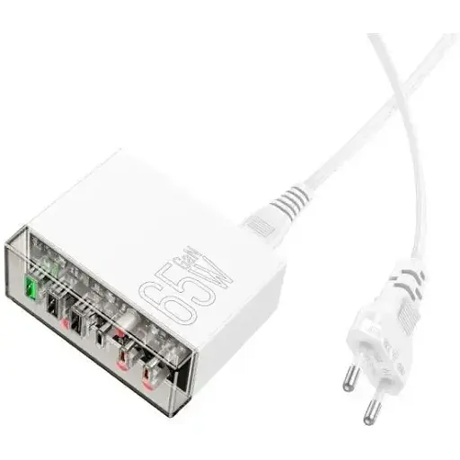Зарядний пристрій 6 виходів Hoco N36 Fuerza six-port charger 65W - фото 1