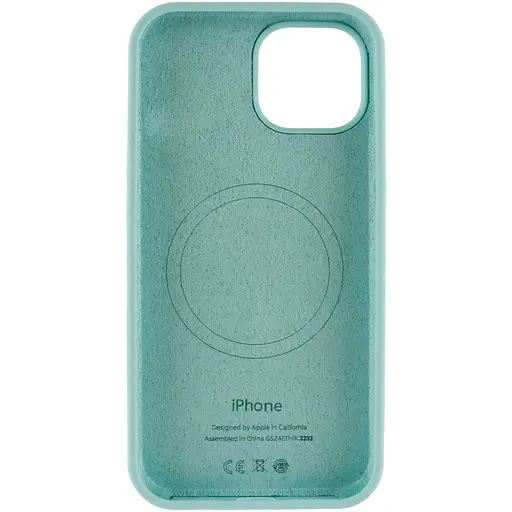 Чохол Epik Silicone Case Full Protective AA with MagSafe для Apple iPhone 15, 6.1 Бірюзовий/Light Turquoise - фото 3