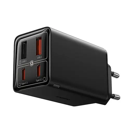 Сетевое зарядное устройство для Baseus GaN6 Pro Fast Charger 2C + 2U 65 W (P10162701113-00) черный - фото 1