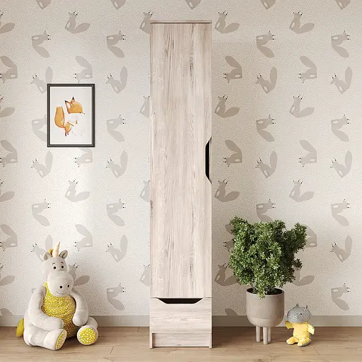 Пенал закрытый 1Д1Ш Лилу 40x40x210 см Аляска серый (MBS-1385) - фото 2