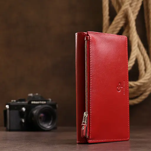 Женское кожаное портмоне Grande Pelle 19.5х11х2.5 см acs0018743 - фото 6