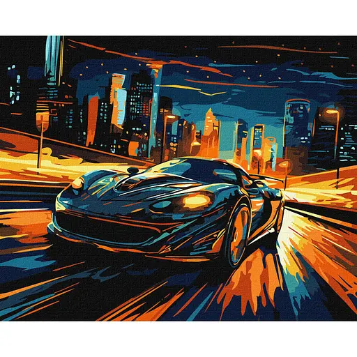 Картина за номерами "Нічне місто" Ідейка KHO3644, 40х50 см - фото 1