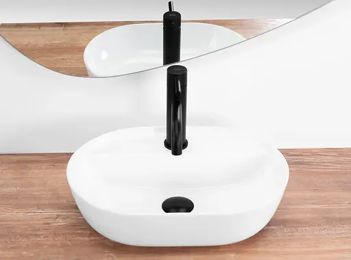 Умивальник Rea Aura 42 white накладний REA-U6617, Білий - фото 4