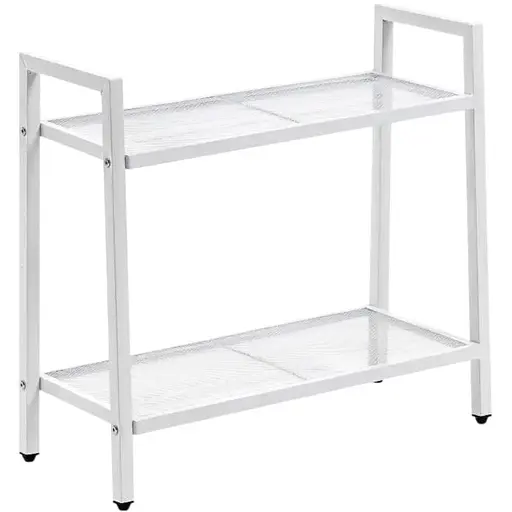 Стеллаж-этажерка Wall Sticker SW-00002102 двухъярусный из металла 60х26х60 см белый - фото 1