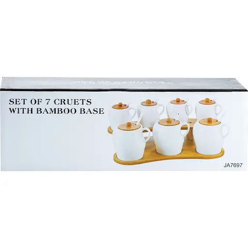 Набір баночок для спецій TS Kitchen HP248 з кришками та ложками 300/600 мл на підставці - фото 5