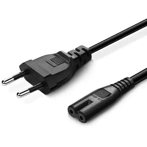 Кабель питания от сети PC-184, черный, 2 м, ColorWay, CEE 7/16 - IEC C7, 2x0.5 мм² (CW-CBP085-BK) - фото 1