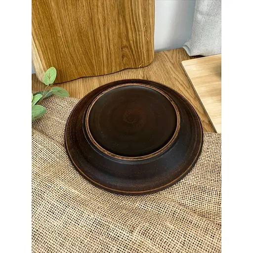 Тарілка 24 см керамічна (глиняна) Гладка - фото 4