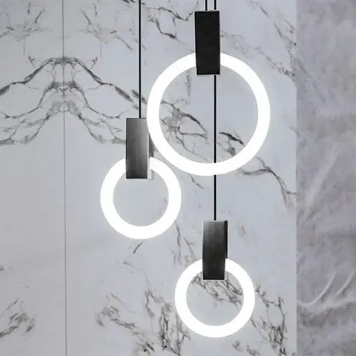 Кільцевий підвіс у чорному корпусі Ø 30 см | Арт. MJ 135-300 | Line F - фото 1