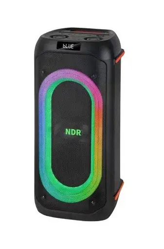 Портативна музична Bluetooth колонка з караоке мікрофоном NDR-717 50 W з LED-підсвіткою і 2 бездротовими мікрофонами - фото 2
