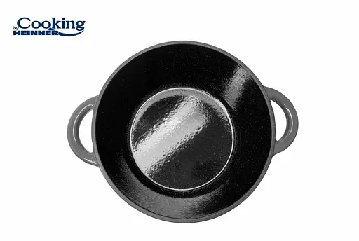 Каструля з кришкою Heinner Marble Grey чавунна емалірована сірий мармур (HR-ZVC-S24) - фото 4