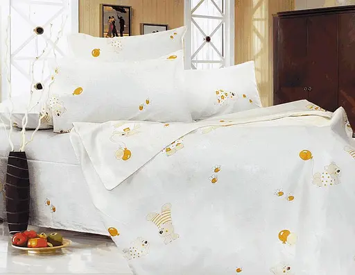 Полуторне простирадло жовте 110х140 см бязь