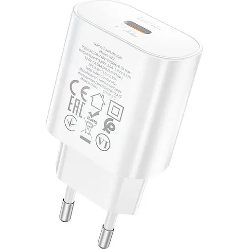 Сетевое зарядное устройство Hoco N22 PD 25W White (760067) [81007] - фото 5