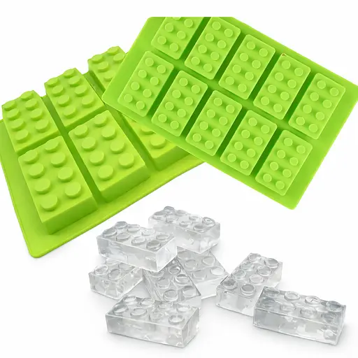Силиконовая форма для льда, конфет и желе в виде строительных кирпичиков 18,5 × 11,5 × 2 см 88315 - фото 3