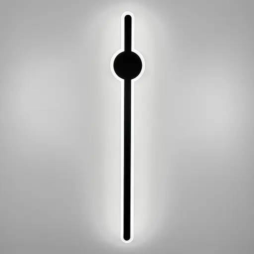 Видовжене світлодіодне чорне бра 80 см Арт. WJ 020/800 BK Line F - фото 4