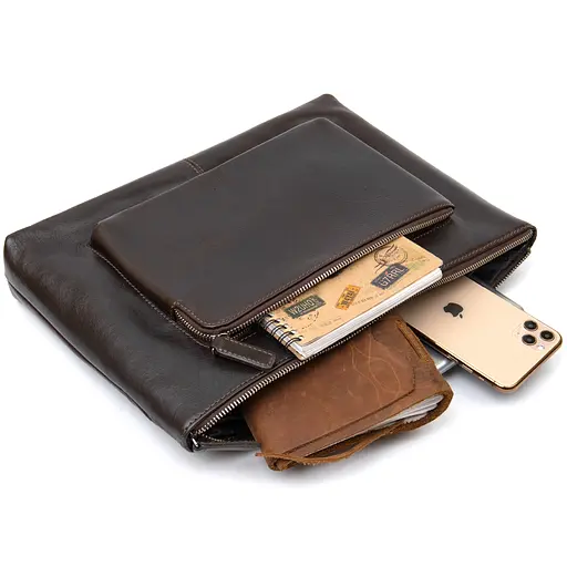 Чоловіча шкіряна сумка для ноутбука GRANDE PELLE 36х25х1,5 см sum0015578 - фото 4