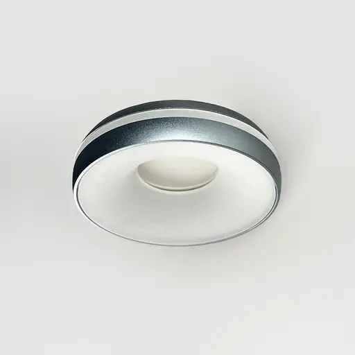 Точковий вбудований світильник у сірому корпусі Ø9,2х4 см | Line F | Арт. JY-DH-52 Grey - фото 1