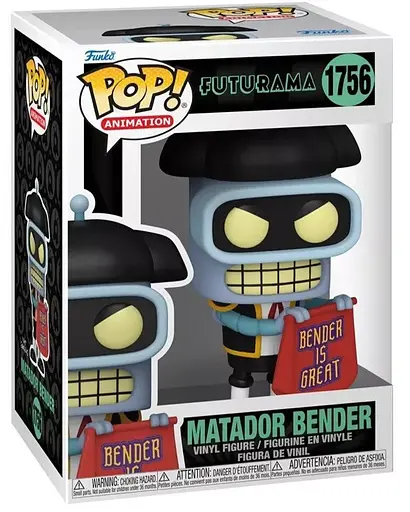 Фігурка Funko Pop Футурама Бендер Futurama Bender Matador 10 см FP F B 1756 - фото 2
