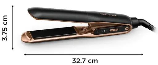 Выпрямитель Rowenta Thermocare Ultimate Experience, температурных режимов 5, 150-210С, дисплей, керамика, черно-золотой - фото 2