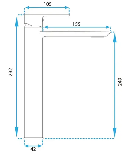 Змішувач для умивальника Rea Veneta gold високий REA-B6419 Золотий - фото 3