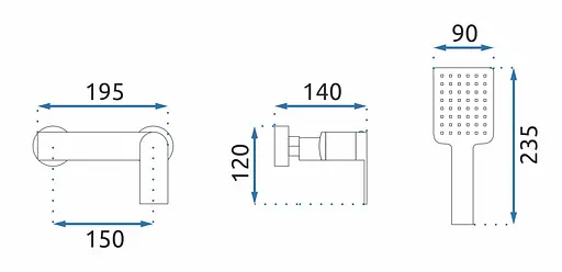 Смеситель для душа Rea Storm настенный gold REA-B9984 Золотой - фото 5