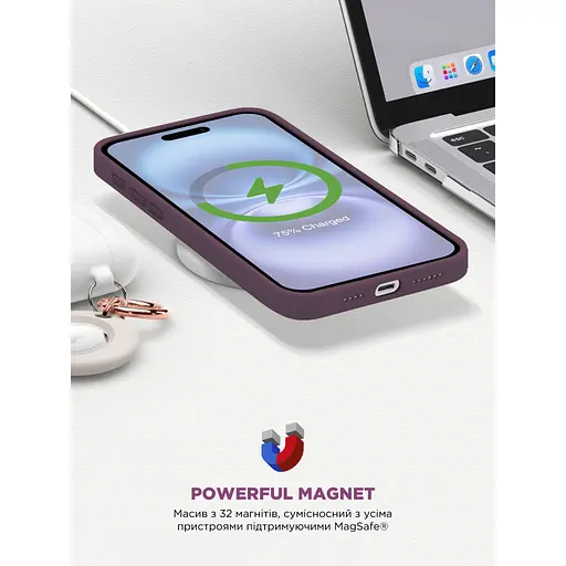 Чехол для мобильного телефона Armorstandart ICON2 MagSafe Apple iPhone 16 Plum (ARM81312) - фото 9