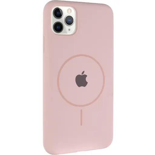 Чехол Epik Silicone Case Full Protective AA with MagSafe для Apple iPhone 11 Pro Max 6.5 Розовый/Pink Sand
