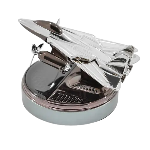 Ароматизатор для автомобіля Винищувач В1 на сонячній батареї Сріблястий