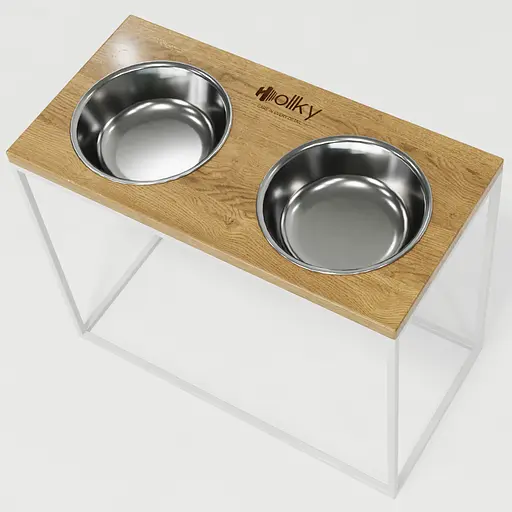 Hollky Base XL40 — миски на підставці для великих собак (2 × 1,8 л, висота 40 см) - фото 4