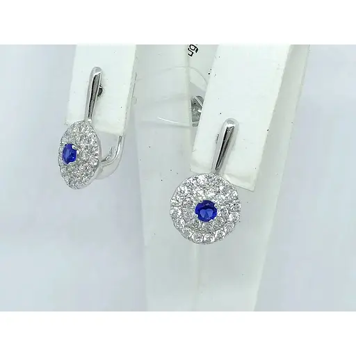 Срібні сережки Qvaliz з фіанітами. 902-00646 - фото 2