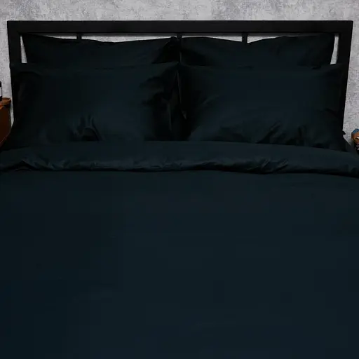 Комплект постельного белья Moon&Star Satin Premium Black Velvet Полуторный 143х210 см наволочки 2х50х70 см - фото 2