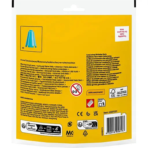 Конструктор LEGO Creator Чарівна вечірка тваринок до дня народження 64 деталі (30715) - фото 3