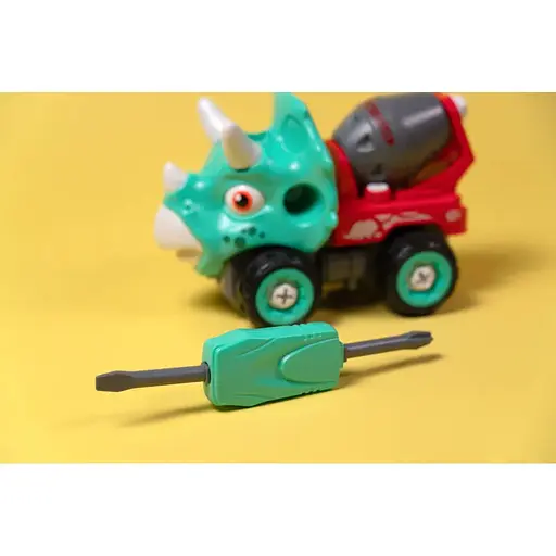 Машинка-конструктор Otamanko Трицератопс бетонозмішувач Бірюзовий/червоний - фото 5